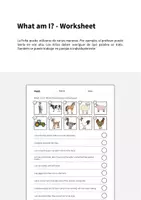 Vista previa - Hojas de trabajo - Farm / Granja: What am I? - Worksheet (Hoja de trabajo de inglés) - página 1