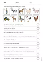Vista previa - Hojas de trabajo - Farm / Granja: What am I? - Worksheet (Hoja de trabajo de inglés) - página 2
