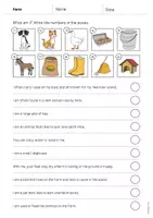 Vista previa - Hojas de trabajo - Farm / Granja: What am I? - Worksheet (Hoja de trabajo de inglés) - página 3