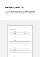 Vista previa - Evaluación - VOCABULARY MINI TEST: Paquete XXL para la clase de inglés - página 2