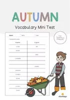 Vista previa - Evaluación - Autumn / Otoño: Vocabulary Mini Test (Test para la clase de inglés) - Portada
