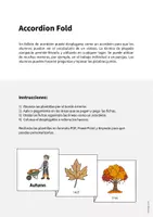 Vista previa - Manualidades / Dibujos para colorear - Autumn / Otoño: Accordion Fold (Juego para la clase de inglés) - página 1