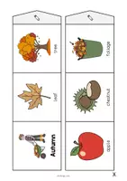 Vista previa - Manualidades / Dibujos para colorear - Autumn / Otoño: Accordion Fold (Juego para la clase de inglés) - página 3