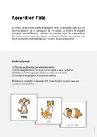 Vista previa - Manualidades / Dibujos para colorear - Pets / Mascotas: Accordion Fold (Juego para la clase de inglés) - página 1