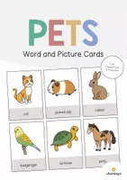 Vista previa - Decoración del aula - Pets / Mascotas: Word and Picture Cards (Tarjetas con imágenes para la clase de inglés) - Portada