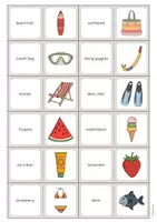Vista previa - Juegos / Gamificación - Beach / Playa: Domino (Juego para la clase de inglés) - página 3