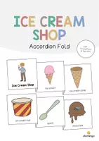 Vista previa - Manualidades / Dibujos para colorear - Ice Cream Shop / Heladería: Accordion Fold (Juego para la clase de inglés) - Portada