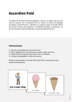 Vista previa - Manualidades / Dibujos para colorear - Ice Cream Shop / Heladería: Accordion Fold (Juego para la clase de inglés) - página 1