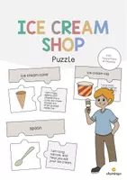 Vista previa - Juegos / Gamificación - Ice Cream Shop / Heladería: Puzzle (Rompecabezas para la clase de inglés) - Portada