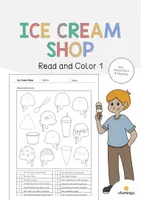 Vista previa - Hojas de trabajo - Ice Cream Shop / Heladería: Read and Color 1 (Hoja de trabajo de inglés) - Portada