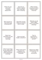 Vista previa - Tarjetas / Manipulativos - Camping / Acampada: Smalltalk Cards (Tarjetas de conversación) - página 3