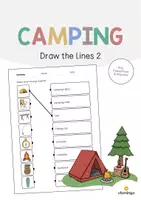 Vista previa - Hojas de trabajo - Camping / Acampada: Draw the lines 2 (Hoja de trabajo de inglés) - Portada