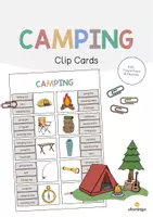 Vista previa - Juegos / Gamificación - Camping / Acampada: Clip Cards (Tarjetas de pinza para la clase de inglés) - Portada