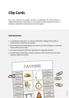 Vista previa - Juegos / Gamificación - Camping / Acampada: Clip Cards (Tarjetas de pinza para la clase de inglés) - página 1