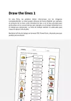 Vista previa - Hojas de trabajo - Camping / Acampada: Draw the lines 1 (Hoja de trabajo de inglés) - página 1