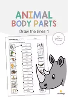Vista previa - Hojas de trabajo - Animal Body Parts / Partes del cuerpo de los animales: Draw the lines 1 (Hoja de trabajo de inglés) - Portada