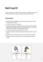Vista previa - Juegos / Gamificación - Animal Body Parts / Partes del cuerpo de los animales: Don’t say it! (Juego para la clase de inglés) - página 1