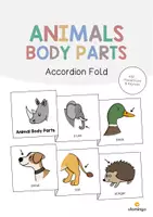Vista previa - Juegos / Gamificación - Animal Body Parts / Partes del cuerpo de los animales: Accordion Fold (Juego para la clase de inglés) - Portada
