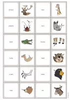 Vista previa - Juegos / Gamificación - Animal Body Parts / Partes del cuerpo de los animales: Memo Game (Juego para la clase de inglés) - página 3