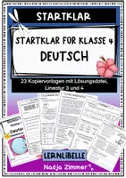 Vorschau - Arbeitsblätter - Startklar für Klasse 4 - Deutsch (Wiederholungsheft am Ende Klasse 3 oder Anfang Klasse 4) - Deckblatt