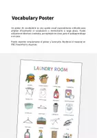 Vista previa - Tarjetas / Manipulativos - Laundry Room / Lavadero: Vocabulary Poster (Póster para la clase de inglés) - página 1