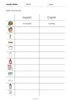 Vista previa - Hojas de trabajo - Laundry Room / Lavadero: Vocabulary Worksheet 3 (Hoja de trabajo de inglés) - página 2