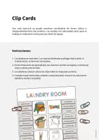 Vista previa - Juegos / Gamificación - Laundry Room / Lavadero: Clip Cards (Tarjetas de pinza para la clase de inglés) - página 1