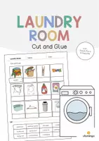 Vista previa - Hojas de trabajo - Laundry Room / Lavadero: Cut and Glue (Hoja de trabajo de inglés) - Portada