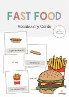 Vista previa - Manualidades / Dibujos para colorear - Fast Food / Comida rápida: Vocabulary Cards (Tarjetas de palabras) - Portada