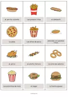 Vista previa - Manualidades / Dibujos para colorear - Fast Food / Comida rápida: Vocabulary Cards (Tarjetas de palabras) - página 2