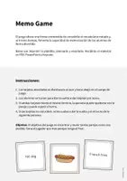 Vista previa - Juegos / Gamificación - Fast Food / Comida rápida: Memo Game (Juego para la clase de inglés) - página 1
