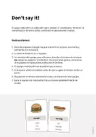 Vista previa - Juegos / Gamificación - Fast Food / Comida rápida: Don’t say it! (Juego para la clase de inglés) - página 1