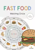 Vista previa - Juegos / Gamificación - Fast Food / Comida rápida: Matching Circle (Rompecabezas circular para la clase de inglés) - Portada