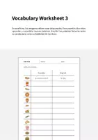Vista previa - Hojas de trabajo - Fast Food / Comida rápida: Vocabulary Worksheet 3 (Hoja de trabajo de inglés) - página 1