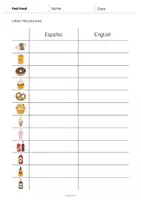 Vista previa - Hojas de trabajo - Fast Food / Comida rápida: Vocabulary Worksheet 3 (Hoja de trabajo de inglés) - página 3