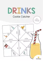 Vista previa - Juegos / Gamificación - Drinks / Bebidas: Cootie Catcher (Comecocos para la clase de inglés) - Portada