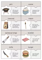 Vista previa - Juegos / Gamificación - Barbecue & Picnic / Barbacoa y picnic: Puzzle (Rompecabezas para la clase de inglés) - página 2