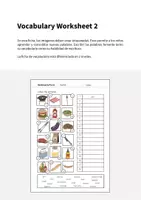 Vista previa - Hojas de trabajo - Barbecue & Picnic / Barbacoa y picnic: Vocabulary Worksheet 2 (Hoja de trabajo de inglés) - página 1