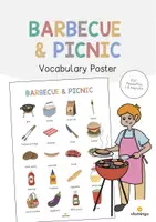 Vista previa - Tarjetas / Manipulativos - Barbecue & Picnic / Barbacoa y picnic: Vocabulary Poster (Póster para la clase de inglés) - Portada