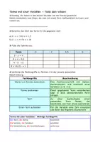 Vorschau - Arbeitsblätter - Terme mit einer Variablen auswerten, aufstellen und umformen - Seite 3