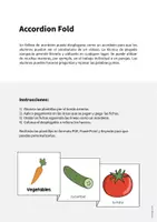 Vista previa - Manualidades / Dibujos para colorear - Vegetables / Verduras: Accordion Fold (Juego para la clase de inglés) - página 1
