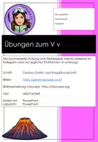 Vorschau - Arbeitsblätter - Buchstabe V - Tafelmaterial, Übungen und Freiarbeit - Seite 1