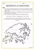 Vorschau - Arbeitsblätter - Geography of HONG KONG - map work - Seite 1