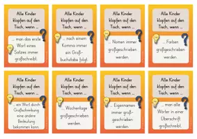 Vorschau - Spiele - Groß- und Kleinschreibung - Alle Kinder klopfen auf den Tisch (Lesespiel) - Seite 2
