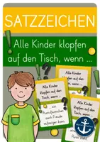 Vorschau - Spiele - Satzarten - Alle Kinder klopfen auf den Tisch (Lesespiel) - Deckblatt