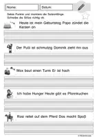 Vorschau - Arbeitsblätter - Satzgrenzen erkennen, Punkte setzen 2 - Seite 3