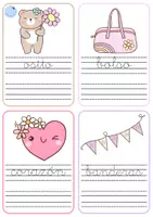 Vista previa - Tarjetas / Manipulativos - Aprendemos a escribir- tarjetas de primavera - página 1