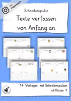 Vorschau - Arbeitsblätter - Texte verfassen - Schreibimpulse Anfangsunterricht - Deckblatt