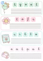 Vista previa - Tarjetas / Manipulativos - Ordenamos letras y sílabas- primavera - página 2