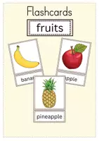 Vorschau - Bildkarten - Flashcards und Minibildkarten zum Thema "Fruits" - Deckblatt